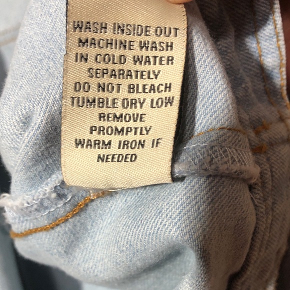 Highway Jeans Denim Jacket Large Button Up Distressed Light Wash Long Sleeve - Picture 9 of 11